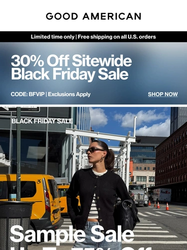 Good American Sale Announcement