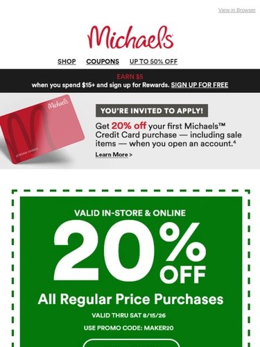 Michaels Newsletter
