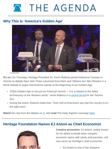 Heritage Foundation Newsletter
