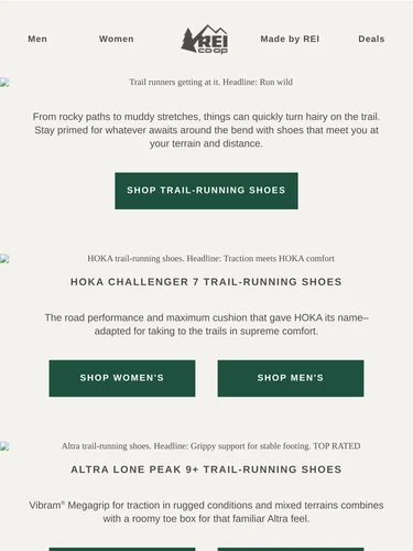 REI Sale Announcement
