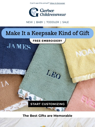 Gerber Childrenswear Sale Announcement