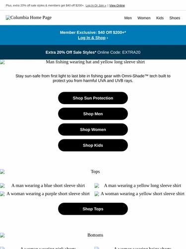 Columbia Sportswear Sale Announcement