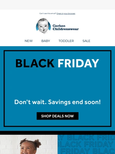 Gerber Childrenswear Sale Announcement