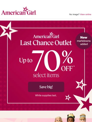American Girl Sale Announcement