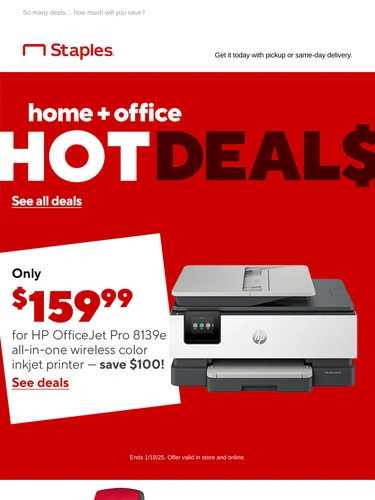 Staples Sale Announcement