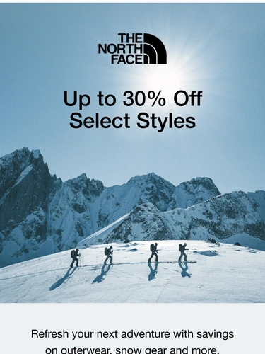 The North Face Sale Announcement