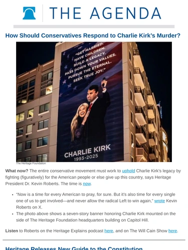 Heritage Foundation Newsletter