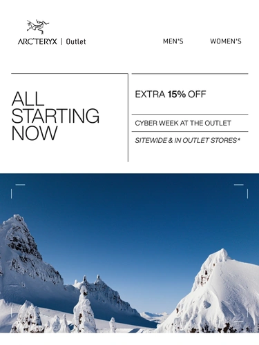 Arc'teryx Sale Announcement