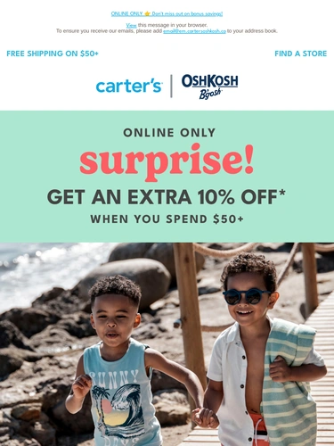 Carter's OshKosh Sale Announcement