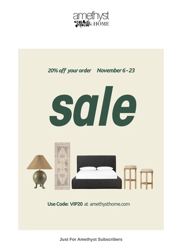 Amethyst Home Sale Announcement