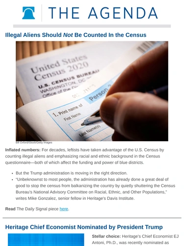 Heritage Foundation Newsletter