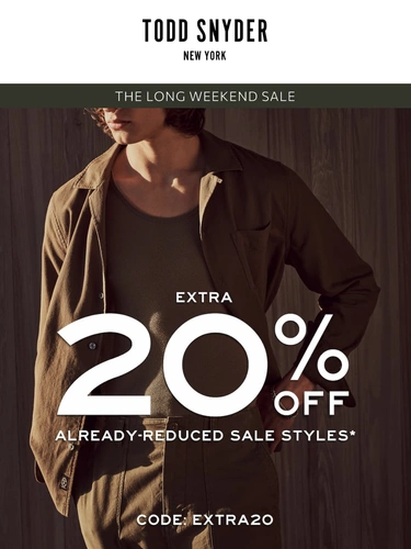 Todd Snyder Sale Announcement