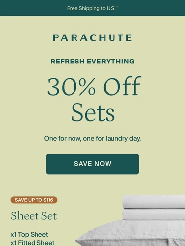 Parachute Home Sale Announcement