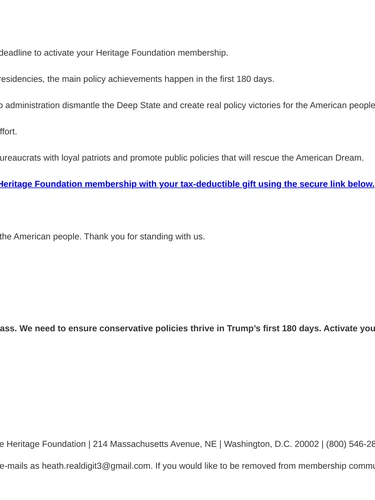 Heritage Foundation Event Invitation