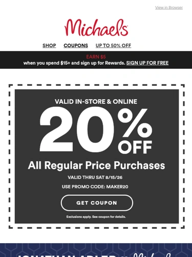 Michaels Newsletter