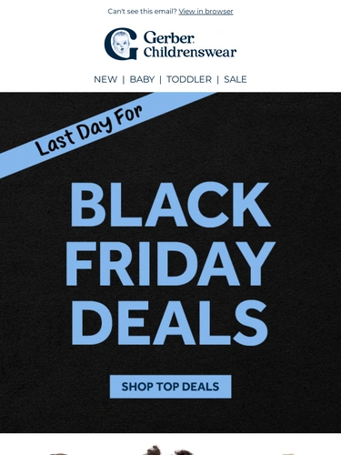 Gerber Childrenswear Sale Announcement
