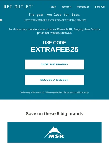 REI Sale Announcement