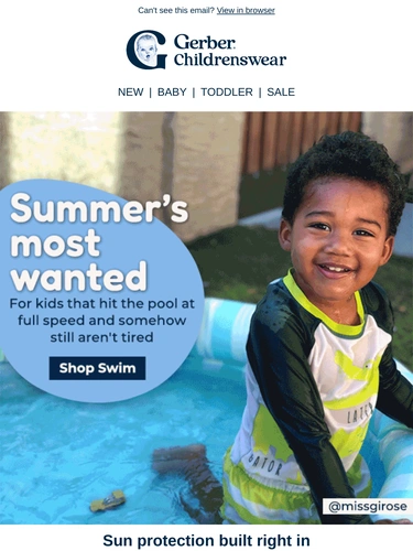 Gerber Childrenswear Newsletter