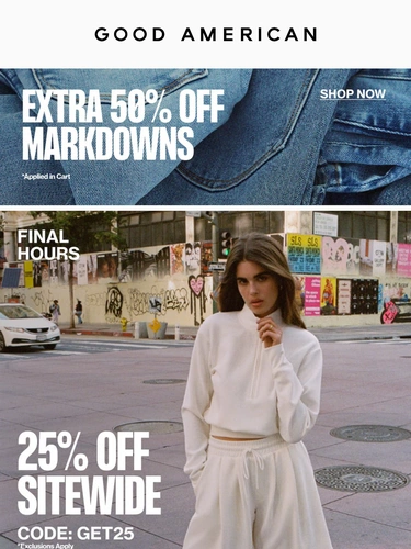 Good American Sale Announcement