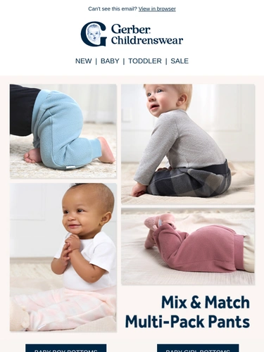 Gerber Childrenswear Sale Announcement