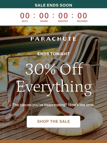 Parachute Home Sale Announcement