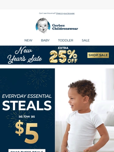 Gerber Childrenswear Sale Announcement