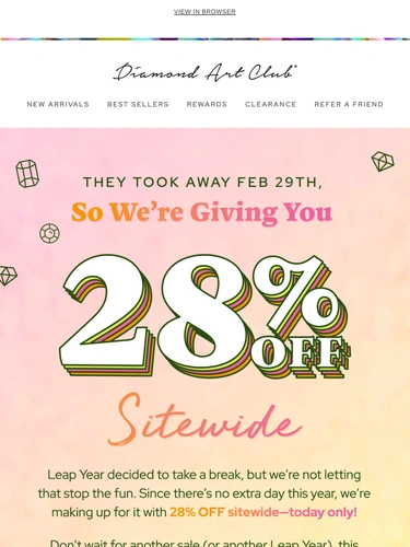 Diamond Art Club Sale Announcement