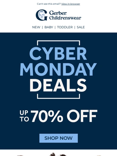 Gerber Childrenswear Sale Announcement
