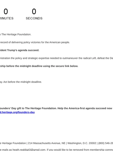 Heritage Foundation Event Invitation