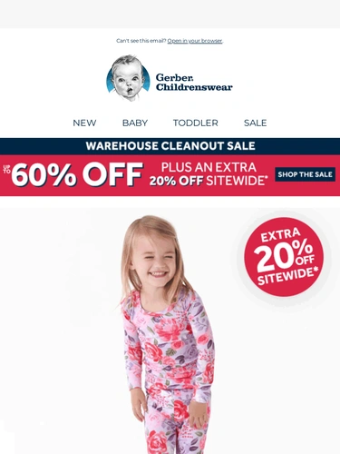 Gerber Childrenswear Sale Announcement