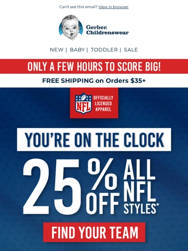 Gerber Childrenswear Sale Announcement