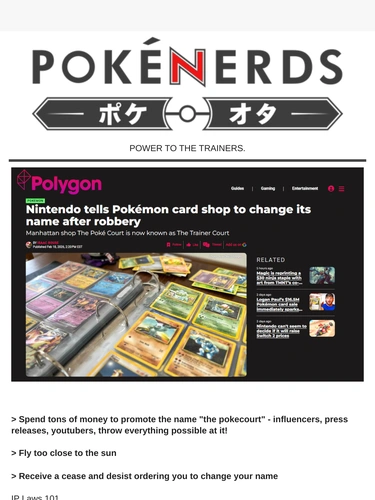 The PokeNerds Store Sale Announcement