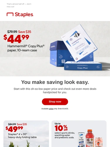 Staples Sale Announcement