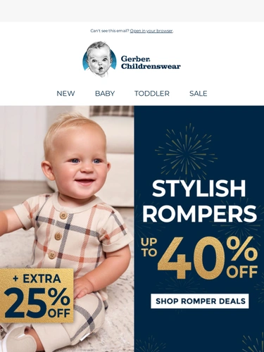 Gerber Childrenswear Sale Announcement
