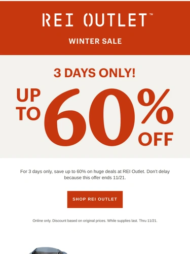 REI Sale Announcement