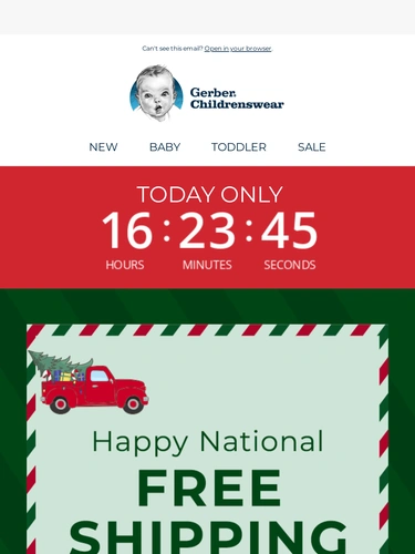 Gerber Childrenswear Sale Announcement