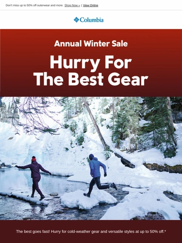 Columbia Sportswear Sale Announcement