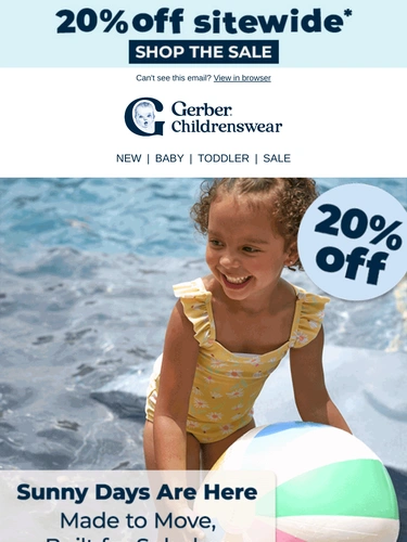 Gerber Childrenswear Sale Announcement
