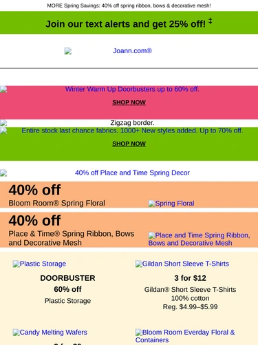 Joann Sale Announcement