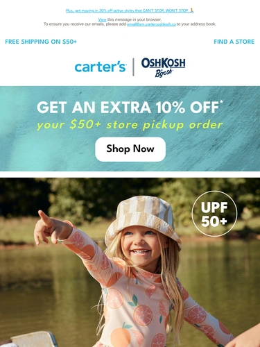 Carter's OshKosh Sale Announcement