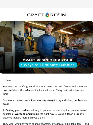 Craft Resin Sale Announcement