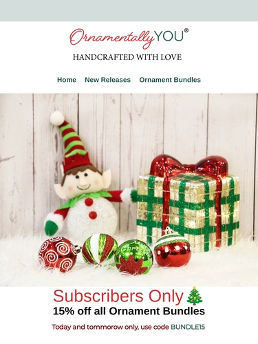 Ornamentally You Sale Announcement