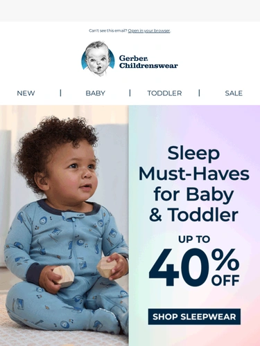 Gerber Childrenswear Sale Announcement