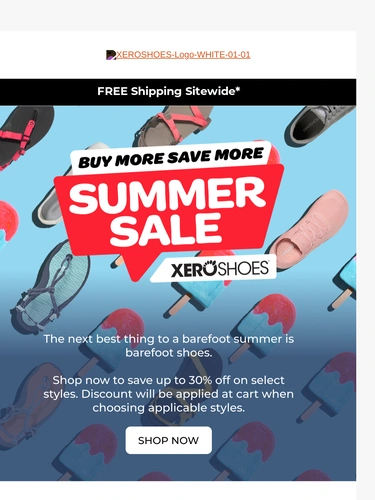 Xero Shoes Sale Announcement