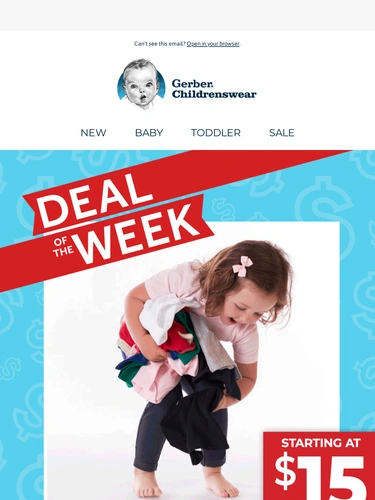 Gerber Childrenswear Sale Announcement