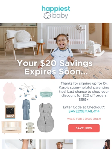 Happiest Baby Sale Announcement