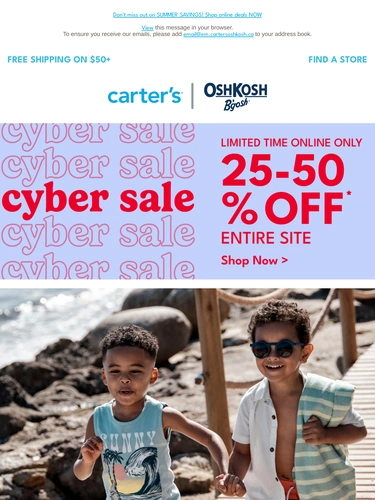 Carter's OshKosh Sale Announcement