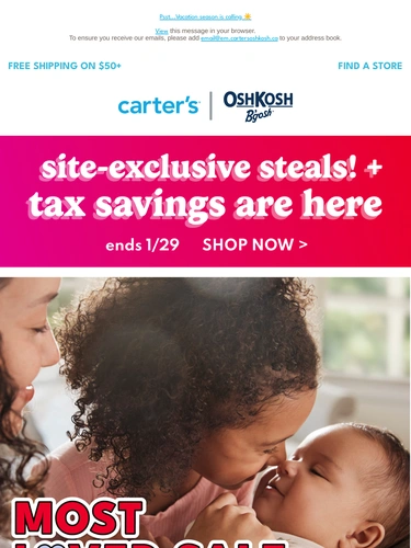 Carter's OshKosh Sale Announcement