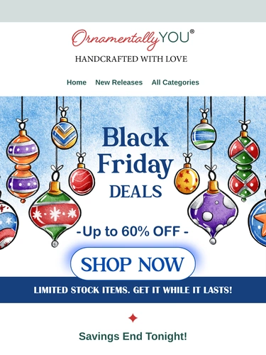 Ornamentally You Sale Announcement