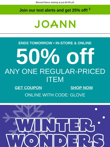 Joann Sale Announcement